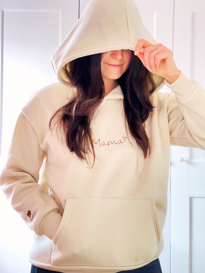 Embroidered Mama Hoodie - Personalized Mother's Day Gift - Custom Motherhood Sweatshirt